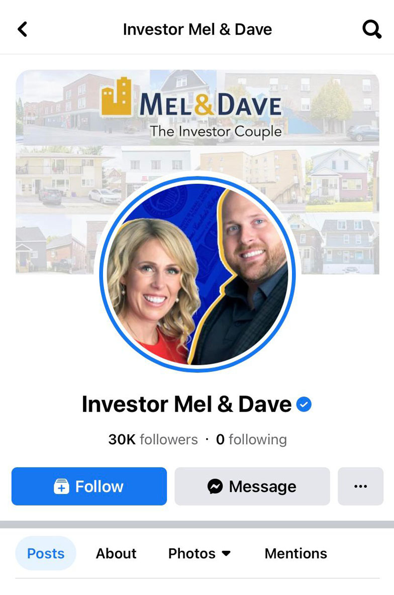 Mel And Dave Facebook