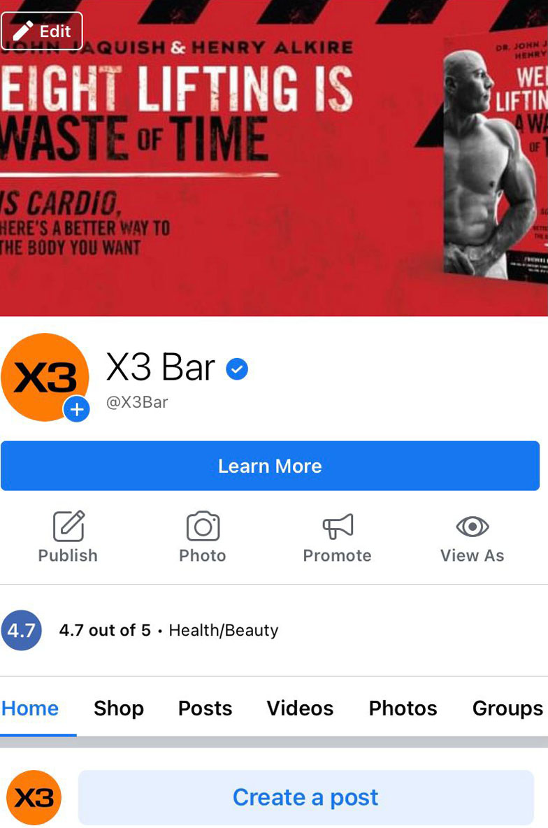 x3 Bar Facebook